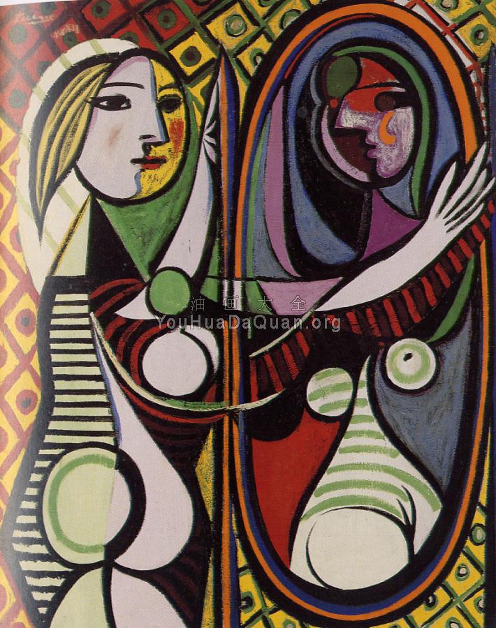 镜前的女人 - 巴勃罗·毕加索